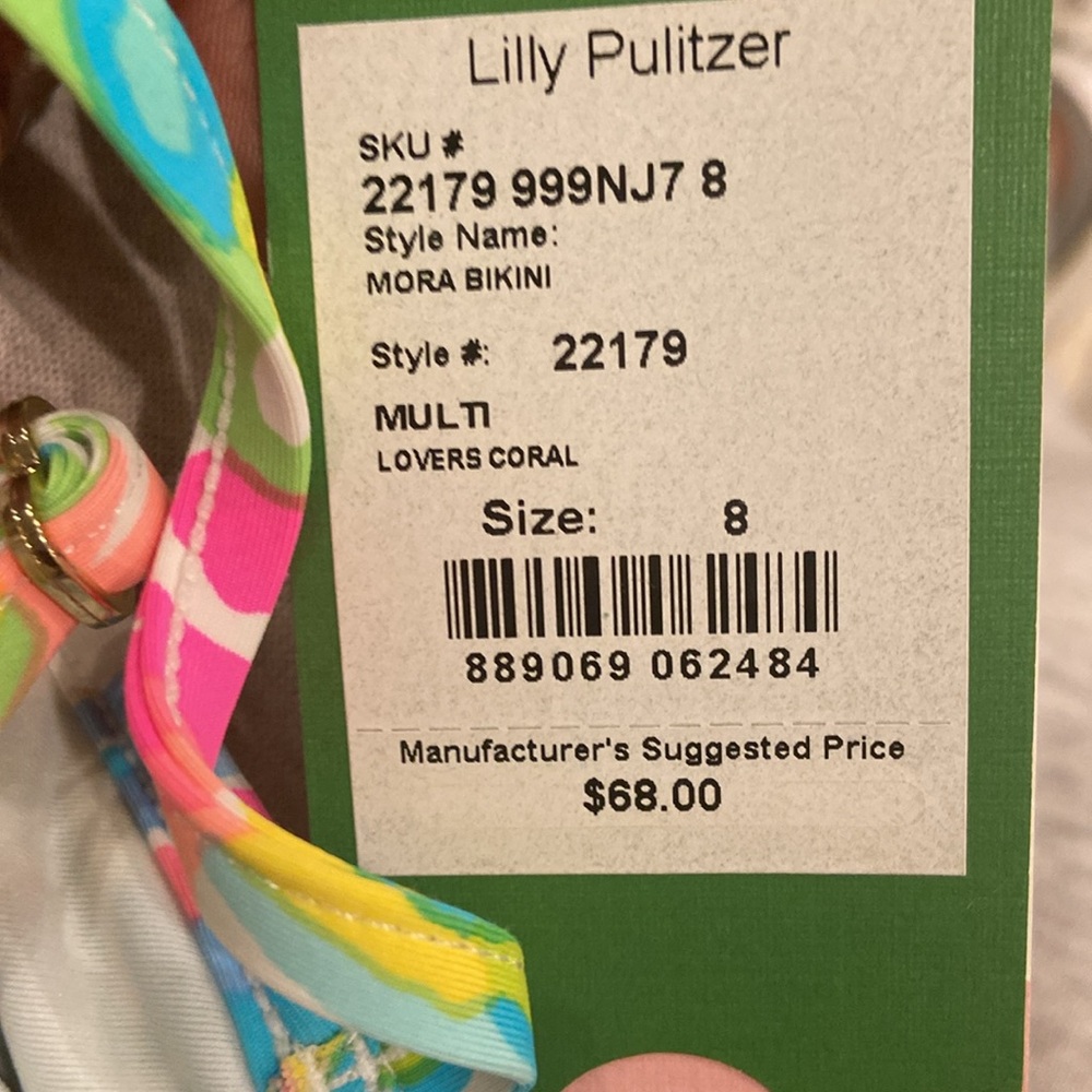 lilly pulitzer Mora Bathing suit top size 8 new with tags. - Picture 8 of 8